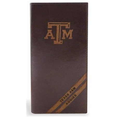 Zeppelinproducts ZeppelinProducts TAM-IWD4-BRW Texas A&M Secretary Debossed Leather Wallet TAM-IWD4-BRW